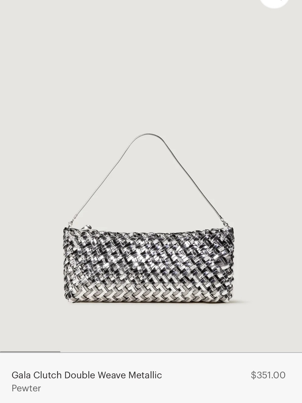 Naghedi Gala Clutch Metallic silver